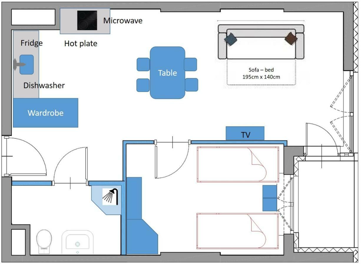Modern Apartment In Warschau Buitenkant foto